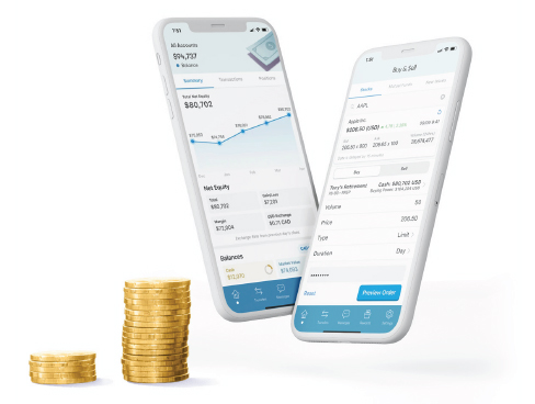 Phone with coins