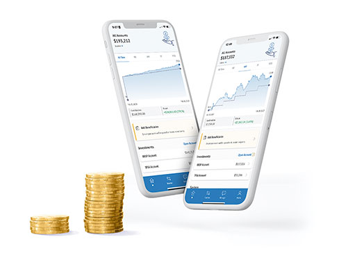 Phone with coins