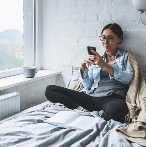 Woman looking at phone